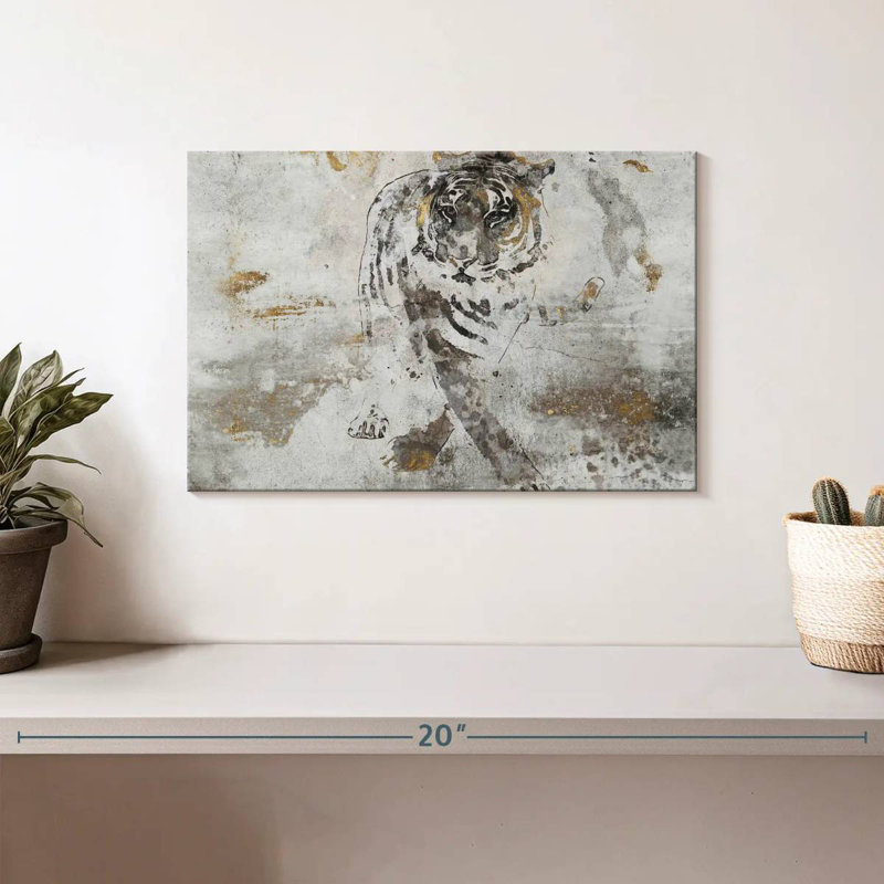 Brampt Tiger's Walk, 8" H x 12" W