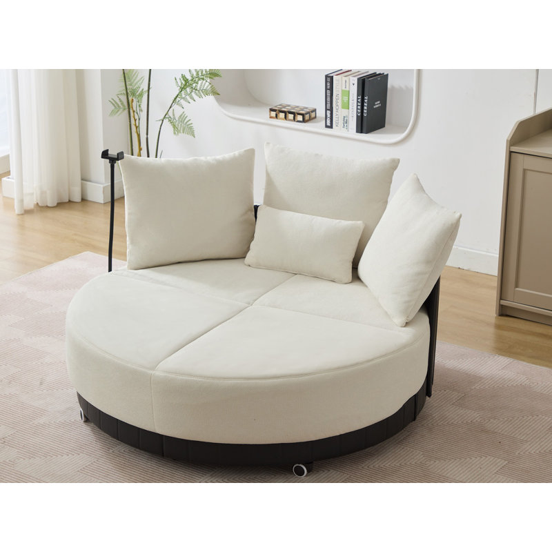 Flâneuse rembourrée, Mélange de polyester beige