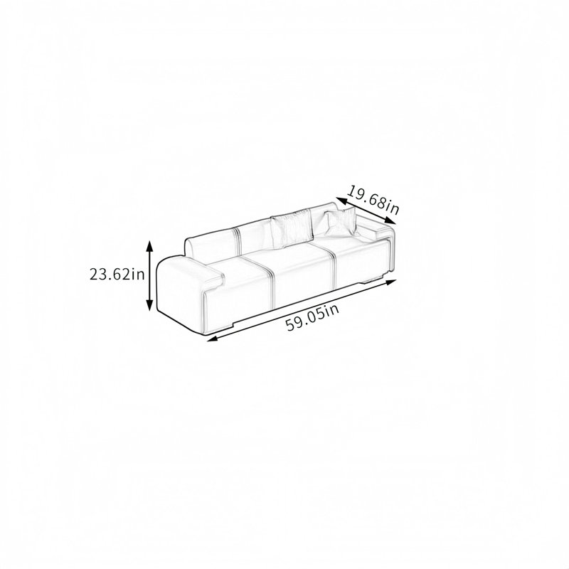 Banc de rangement Sholeen, Orange