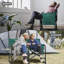 Chaise de camping chauffée surdimensionnée, chaise de réalisateur portable avec 3 niveaux de chaleur et table d'appoint-2118914935