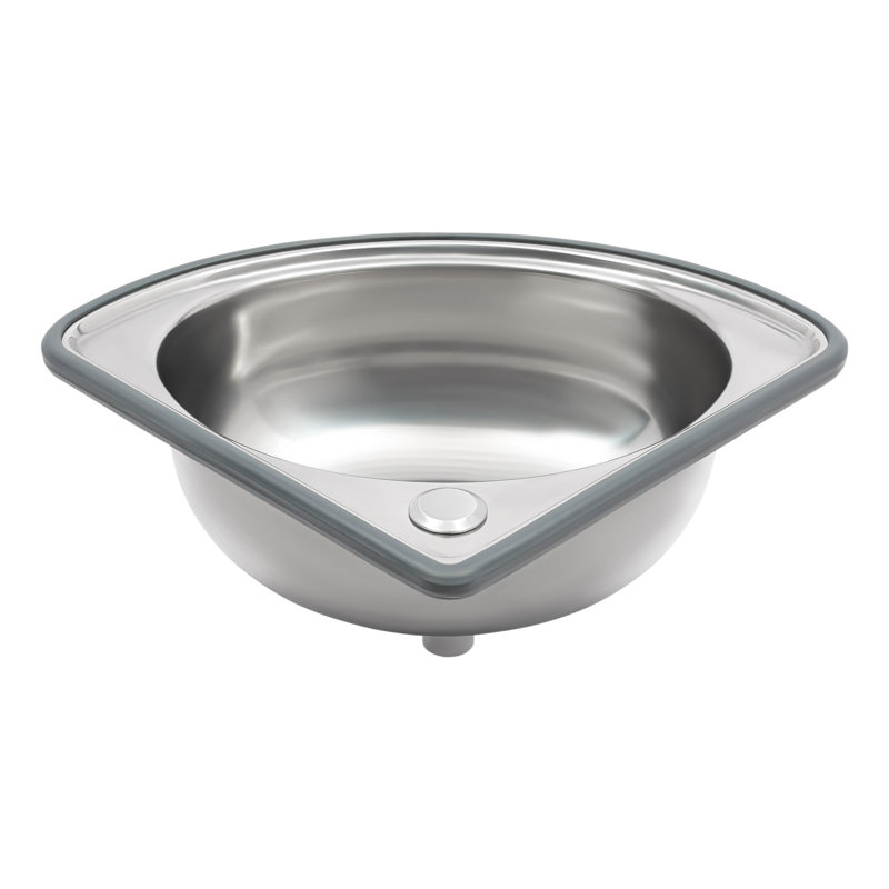 Évier de cuisine en acier inoxydable 14,57 po L
