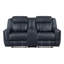 Causeuse inclinable moderne avec console centrale, revêtement en similicuir respirant, ports USB 1pc