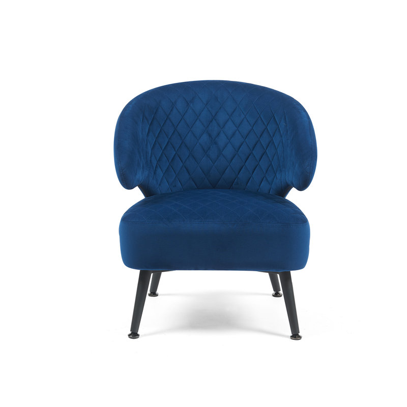 Gemma Velvet Occasional Chair, Dark Navy