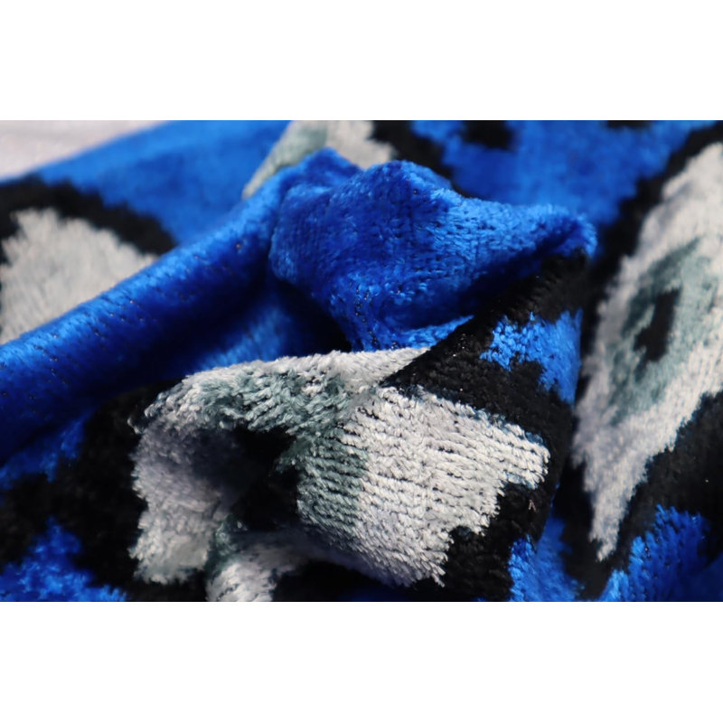 Velvet Rectangular Pillow Cover & Insert, Blue