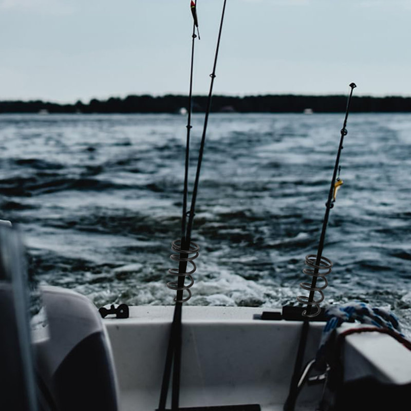 Support de canne à pêche en métal, 2 paquets, Noir
