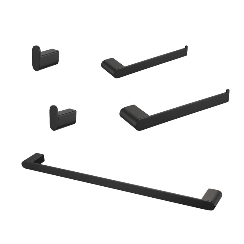 5 - Piece Bathroom Hardware Set, Matte Black