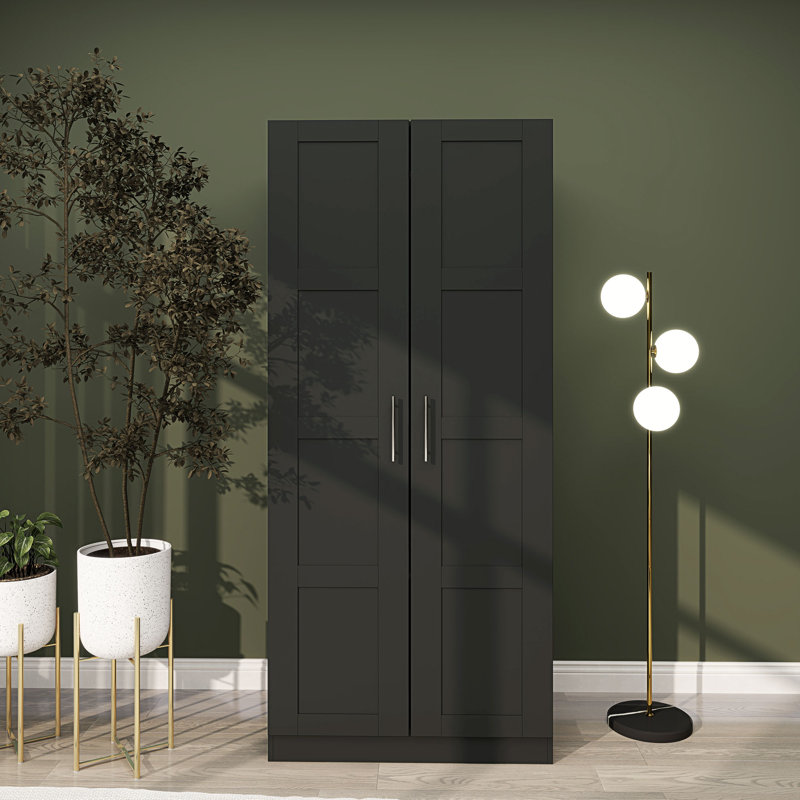 Sigunde 2 Door Manufactured Wood Wardrobe