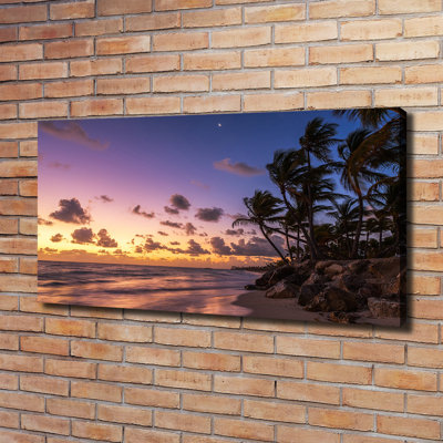 West On The Beach - No Frame Print on Canvas