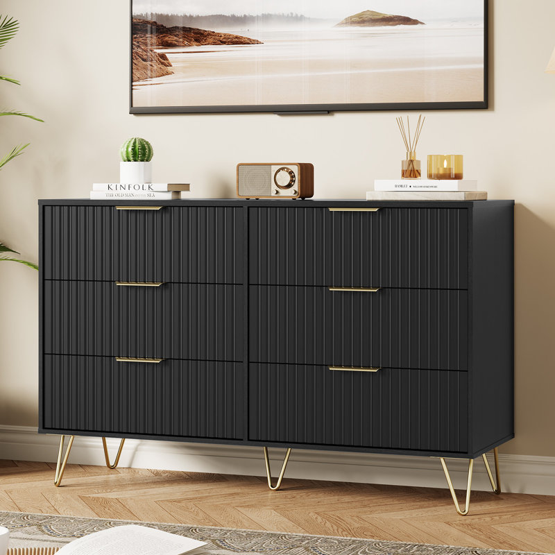 40cm W 6 - Drawer Chest of Drawers, Black