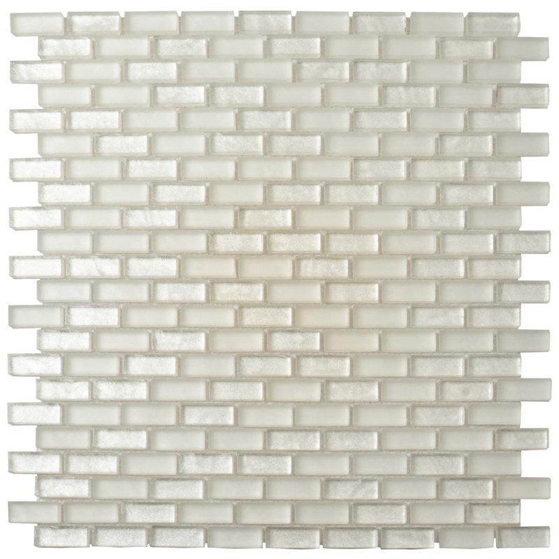 Glacier White Glass Mosaic Tile