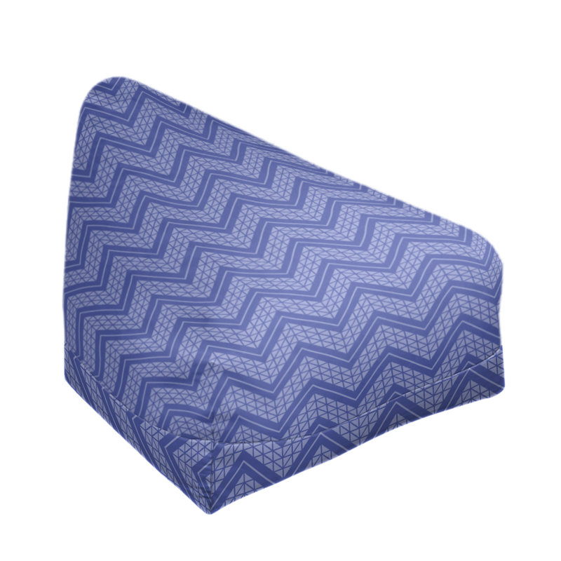 Housse de sac à billes à chevrons à la main classic, H 38 po x L 42 po x P 29 po, Pas de bourre, Bleu océan
