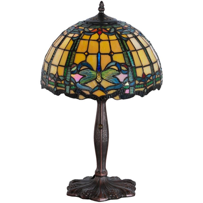 Dragonfly Trellis 19" Table Lamp