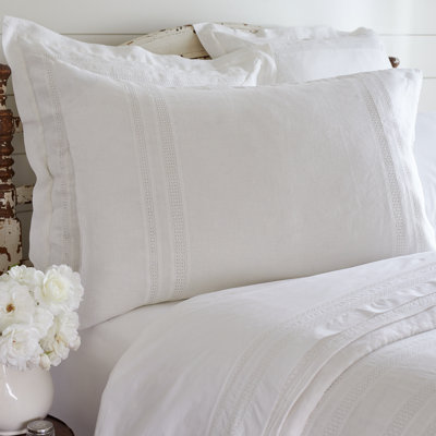 Dorset White Linen Sham