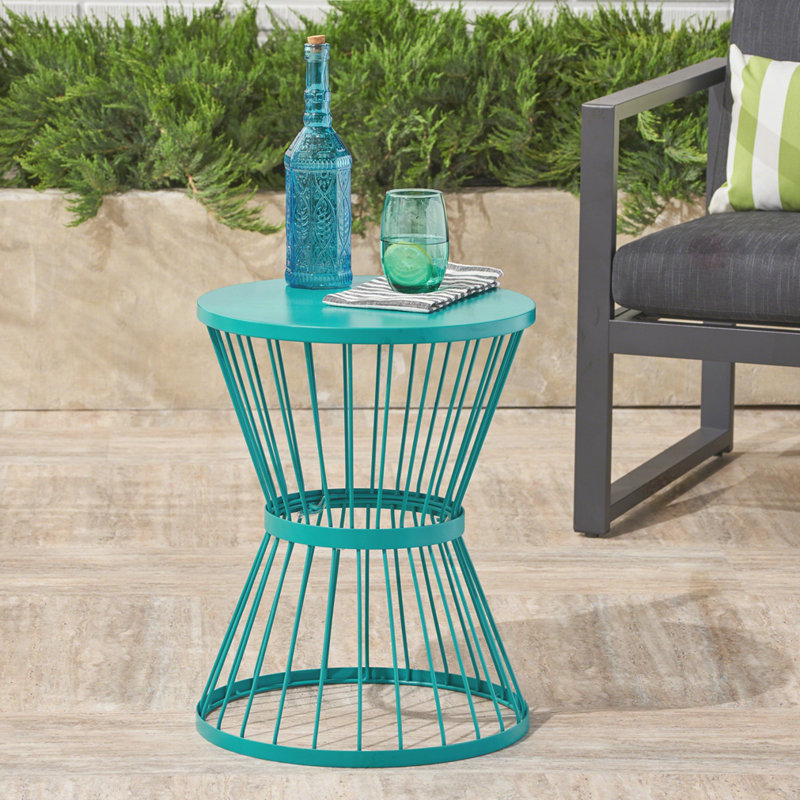 16"W SIDE TABLE, Teal