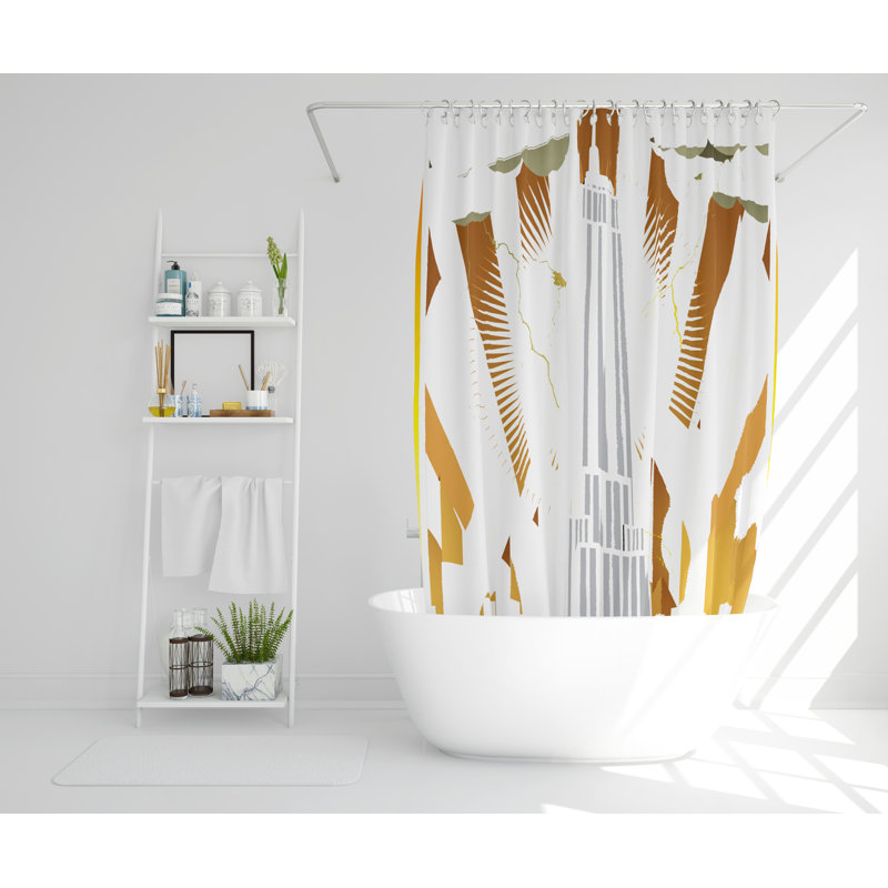 Nash Polyester Shower Curtain Set, 168cm H x 168cm W