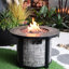 Table de foyer carrée en béton - 50 000, propane, pierres de lave, couvercle d'extérieur imperméable au propane avec foyer