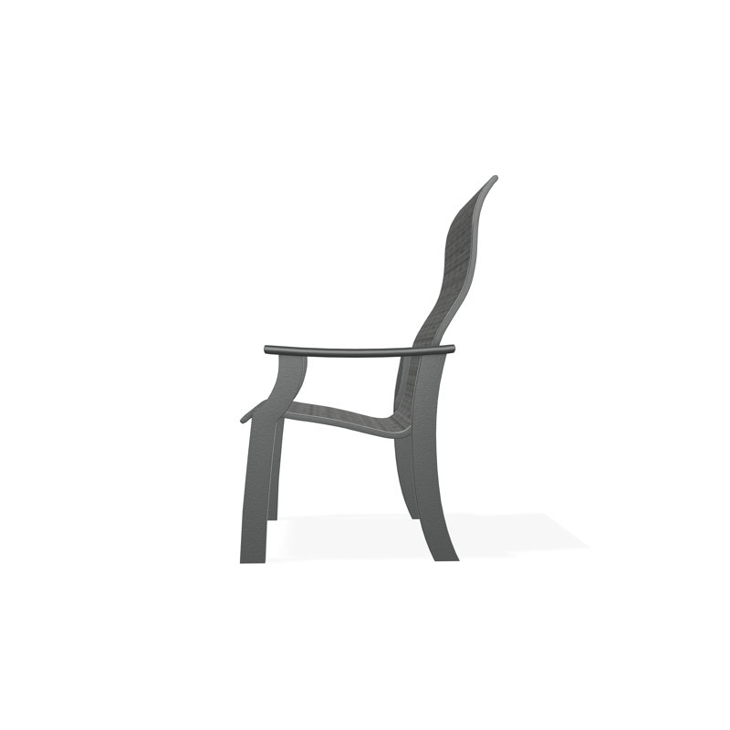 St. Catherine Polymer Outdoor Lounge Chair, Graphite, Destiny Steel