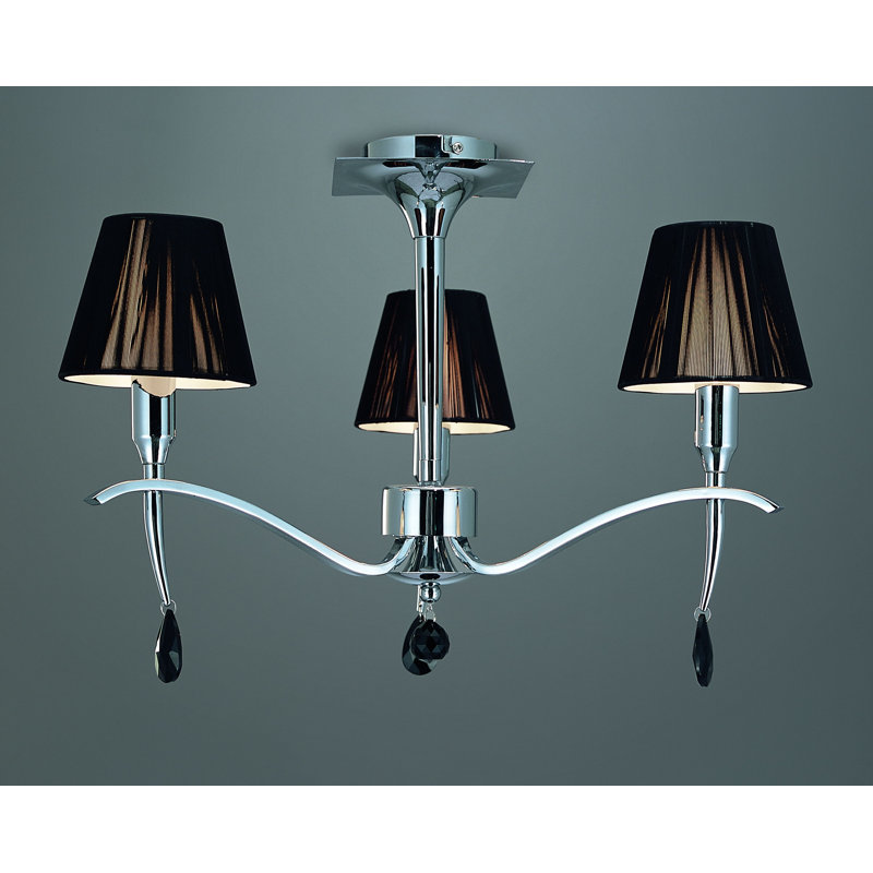 Plafonnier semi-encastré 3 lumières Daina