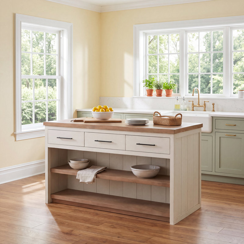 Bryden Solid Wood Kitchen Island