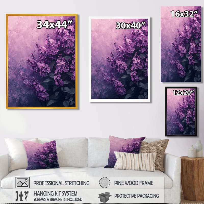 Yadira - Floral Wall Decor, H 40 po x l 30 po, Toile tendue, Ne s’applique pas