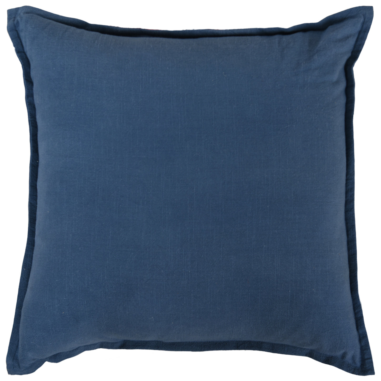 100% Cotton Poly Filled Throw Pillow, Blue, Poly Fill