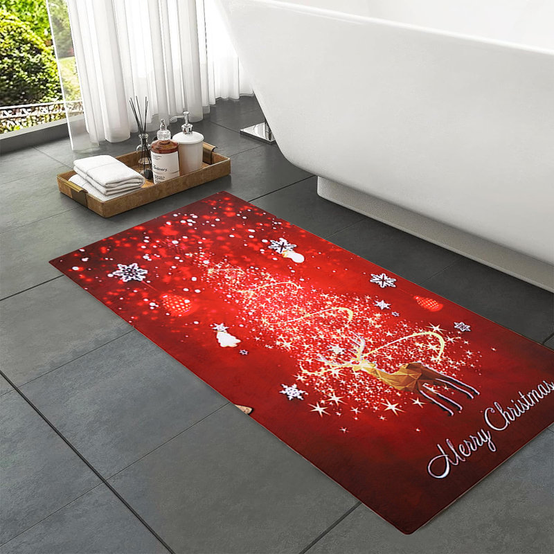 Tapis de couloir rectangulaire intérieur / extérieur 1,3 pi x 4 pi avec envers antidérapant Abdulraheem