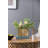 9.8X3.7X6.9" Alu Timber Wavy Rect Vase,Small