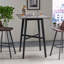 Table de salle à manger à hauteur de bar moderne 42 po - Stratifié haute pression avec pieds en bois d'hévéa