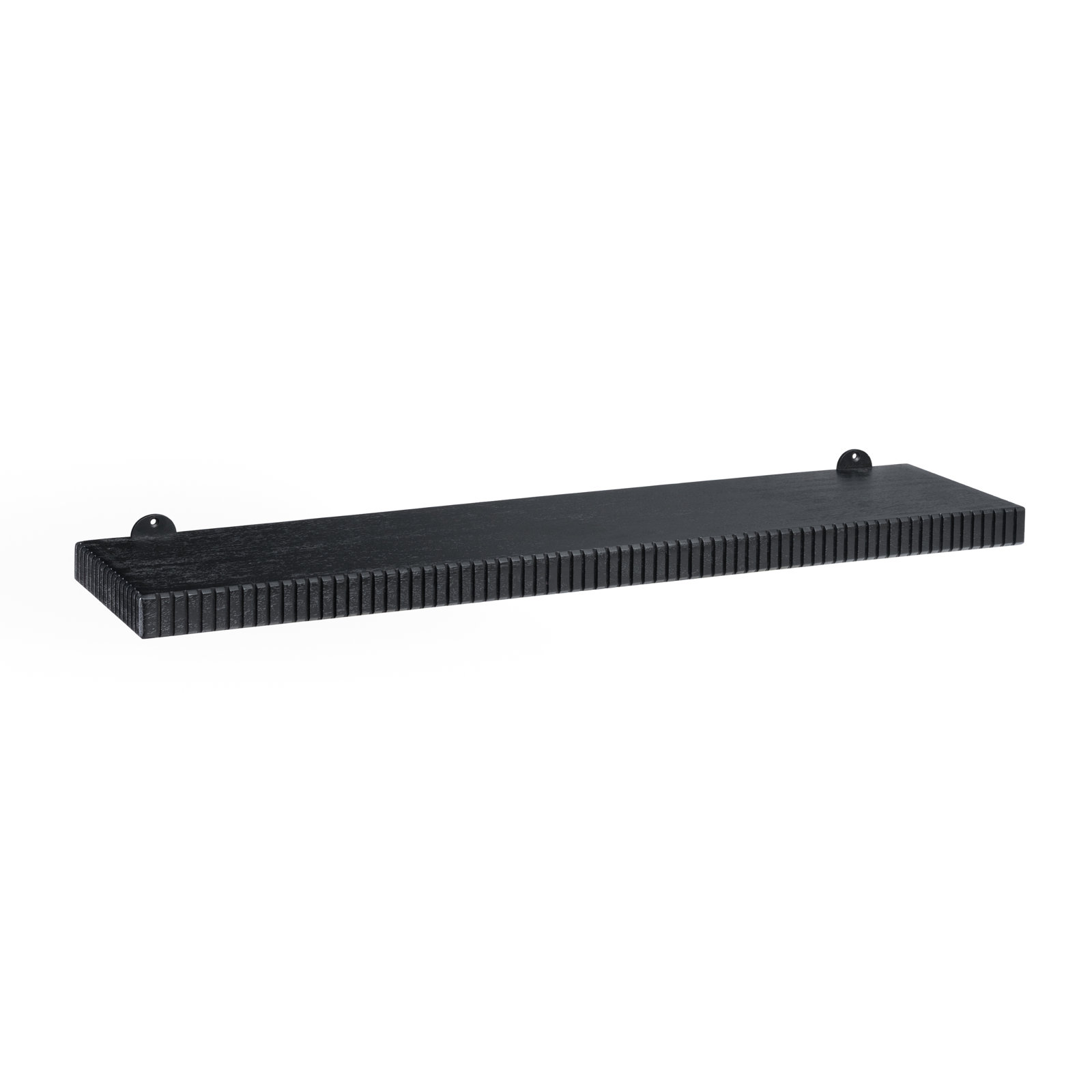Celentano Solid Wood Wall Mounted Shelves, 1.5" H x 36" W x 8" D, Black