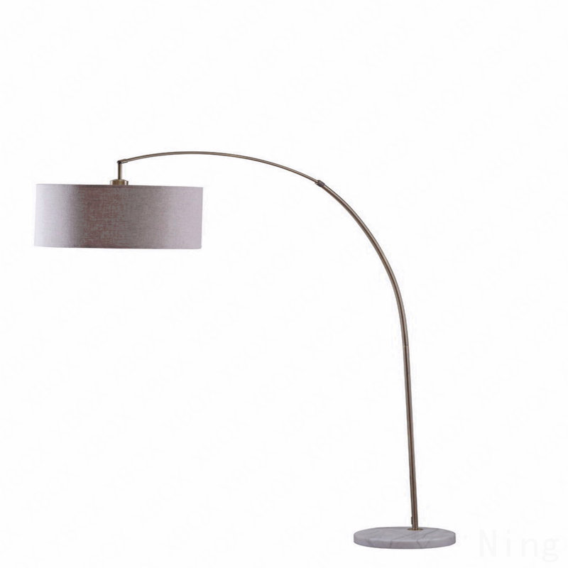 Lampe sur pied en métal 86 "Bowery", beige et or antique, Beige