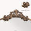 Miroir sur pied arqué orné vintage de 43 x 24 pouces, bronze antique
