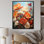 Orange orange, bouquet de fleurs d'été - art mural fleurs