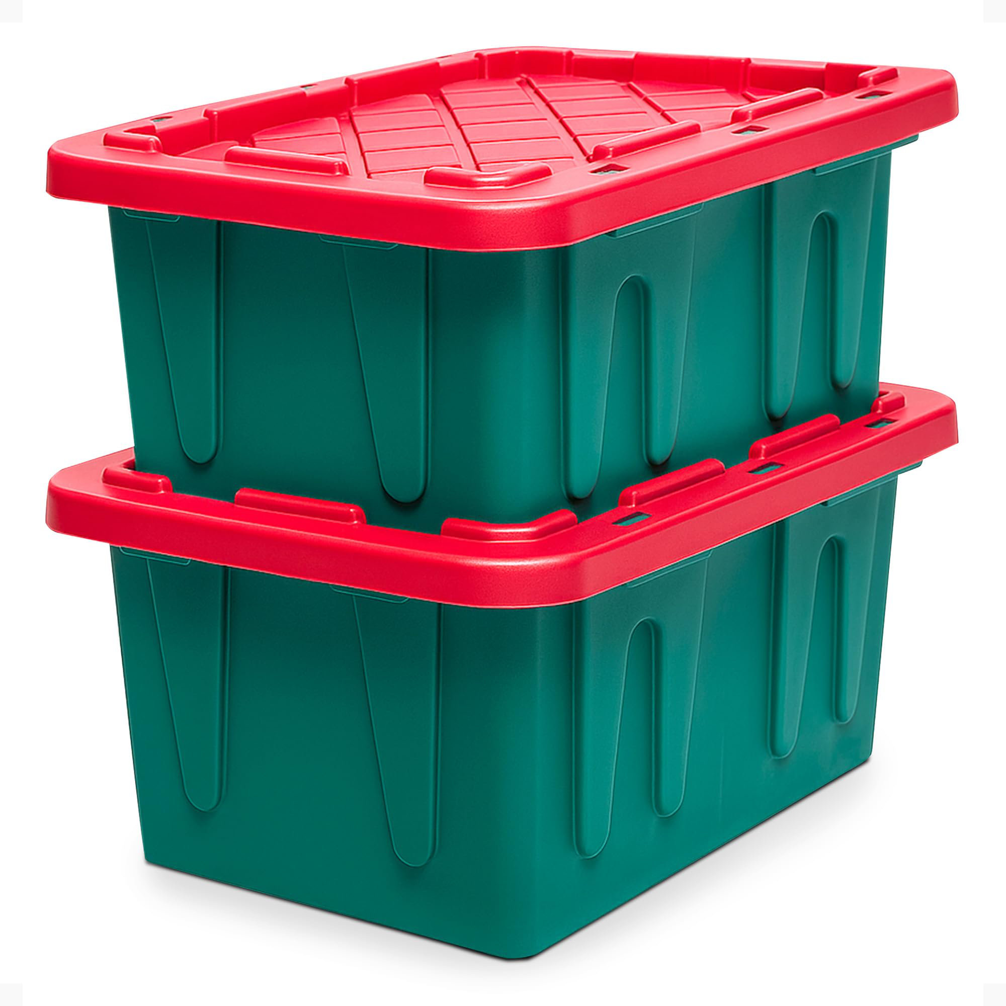 One Allium Way® 2-Pack Durabilt, Heavy Duty Plastic Storage Bins With ...