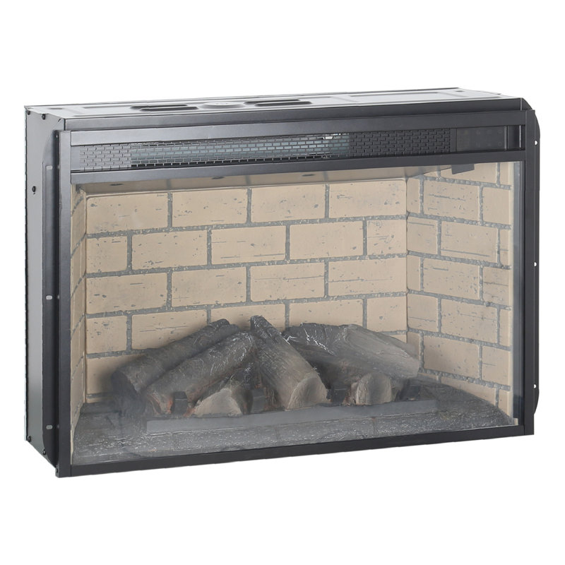 Infrared Quartz Heater Fireplace - Woodlog Version With Brick, 1500W Heat Capacity, Adjustable Flame Settings, Secure Heating Look Energy, Options, Operation
