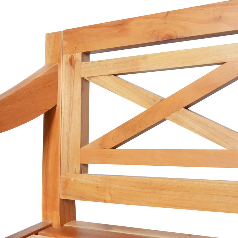 Broaddus Solid Wood Bench, Light Brown