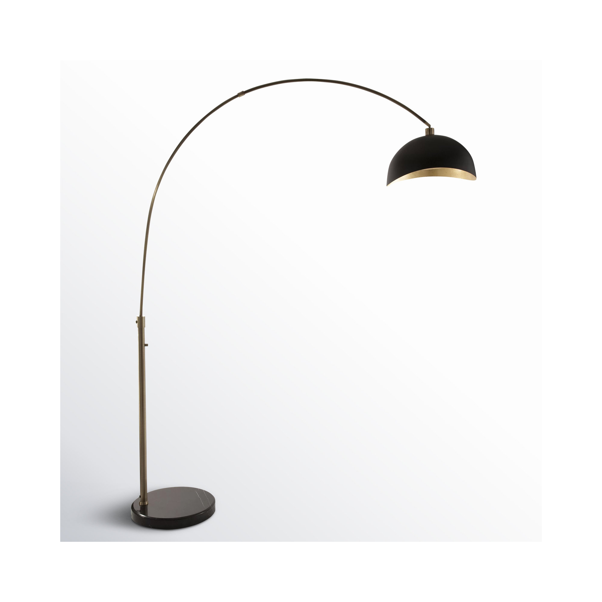 Luna Bella 92" Dimmable Arc Floor Lamp, Black/Gold
