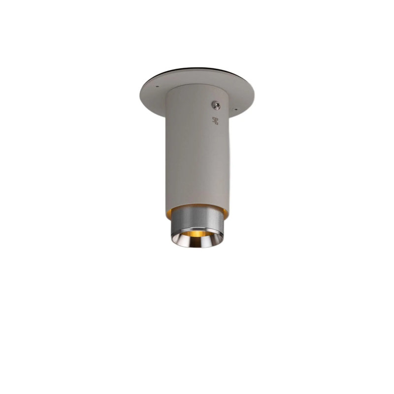 1 - Light Flush Mount, Steel, Stone