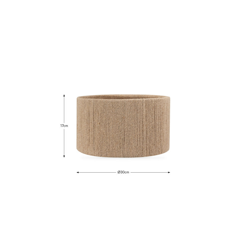 17 cm H Drum Bamboo Lamp Shade ( Clip On ) in Brown