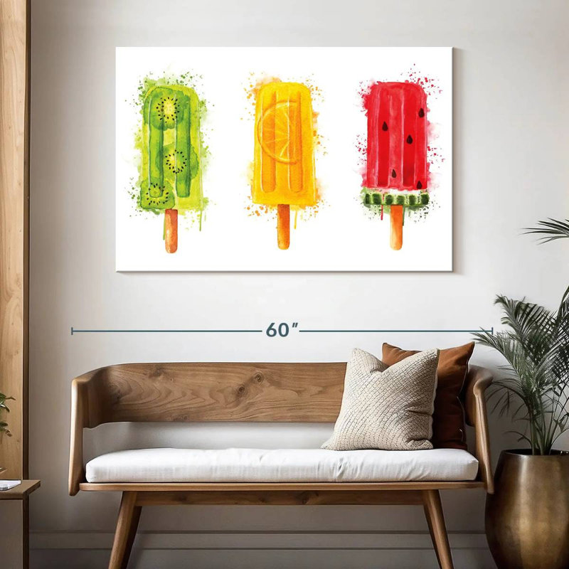 Yarlin Fruity Popsicles Splatter, 32" H x 48" W