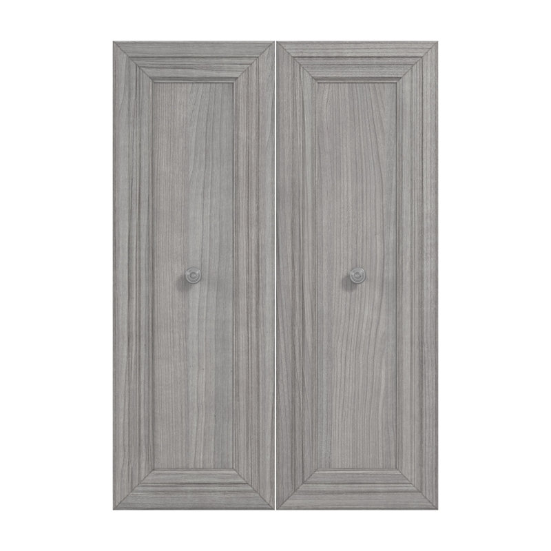 Ensemble 2 portes Arlex, H 35,67 po x l 24,74 po x P 0,63 po, Gris platine