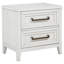 Loane 2-drawer Nightstand Bedside Table White-128837177