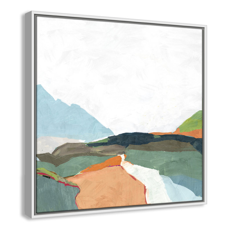 Addy April Morning - Peinture sur toile à cadre flottant, H 25,5 po x l 25,5 po, Espresso