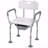 3-in-1 Shower Chair with Back & Arms, Bedside Commode & Raised Toilet Seat