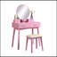 Ensemble de coiffeuse et tabouret en bois-853004285