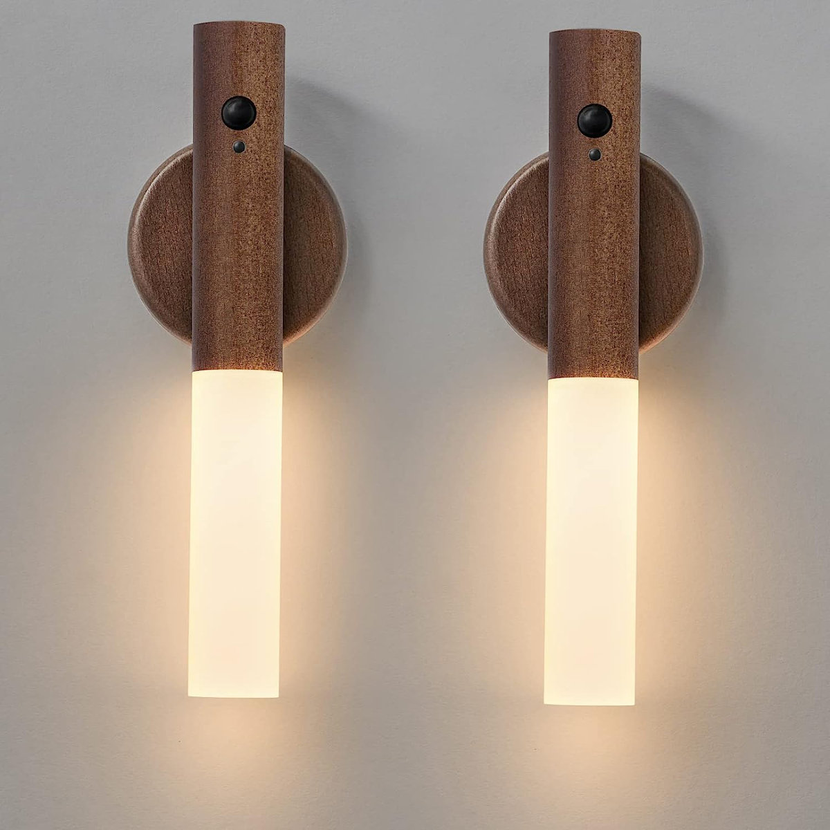 Ivy Bronx Wall Sconces Set Of Two Battery Operated, Motion Sensor Night ...