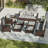 Sofa & Ottomans PE  Rattan Patio Sofa 9 Pieces Set With Side Table and Sturdy Frame-466825945