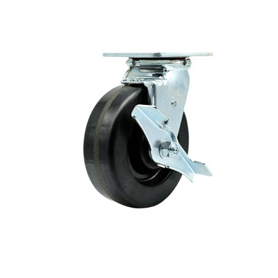 Assure Parts Replacement Caster with Brake  Service Caster Brand
