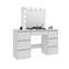 Large White Vanity Tables With Mirror And Light