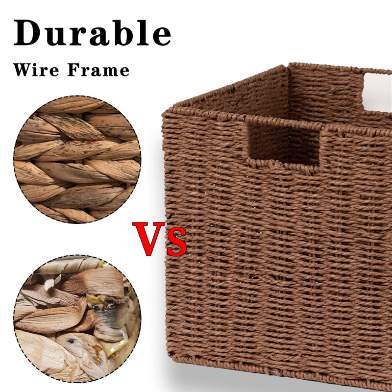 Red Barrel Studio Wicker Bin, Brown