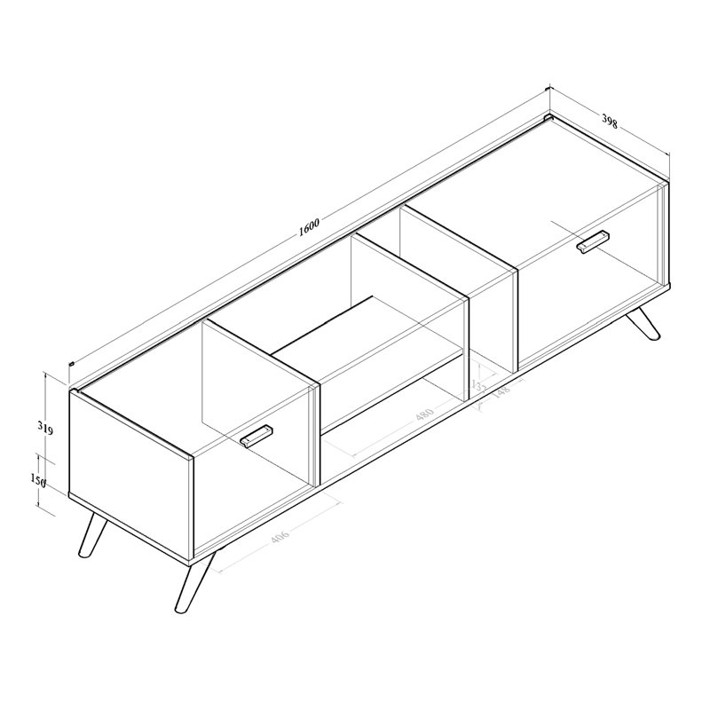 Barraute TV Stand for TVs up to 28"